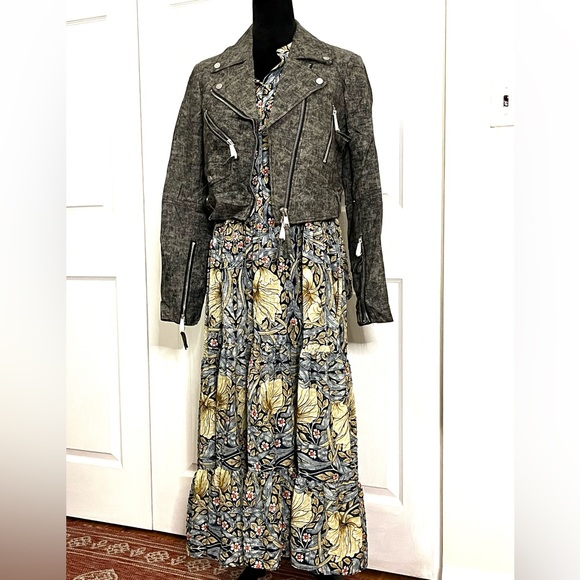 Anthropology Adroit Atelier Faux Leather Moto Jacket sz 2, flawed - Picture 3 of 15